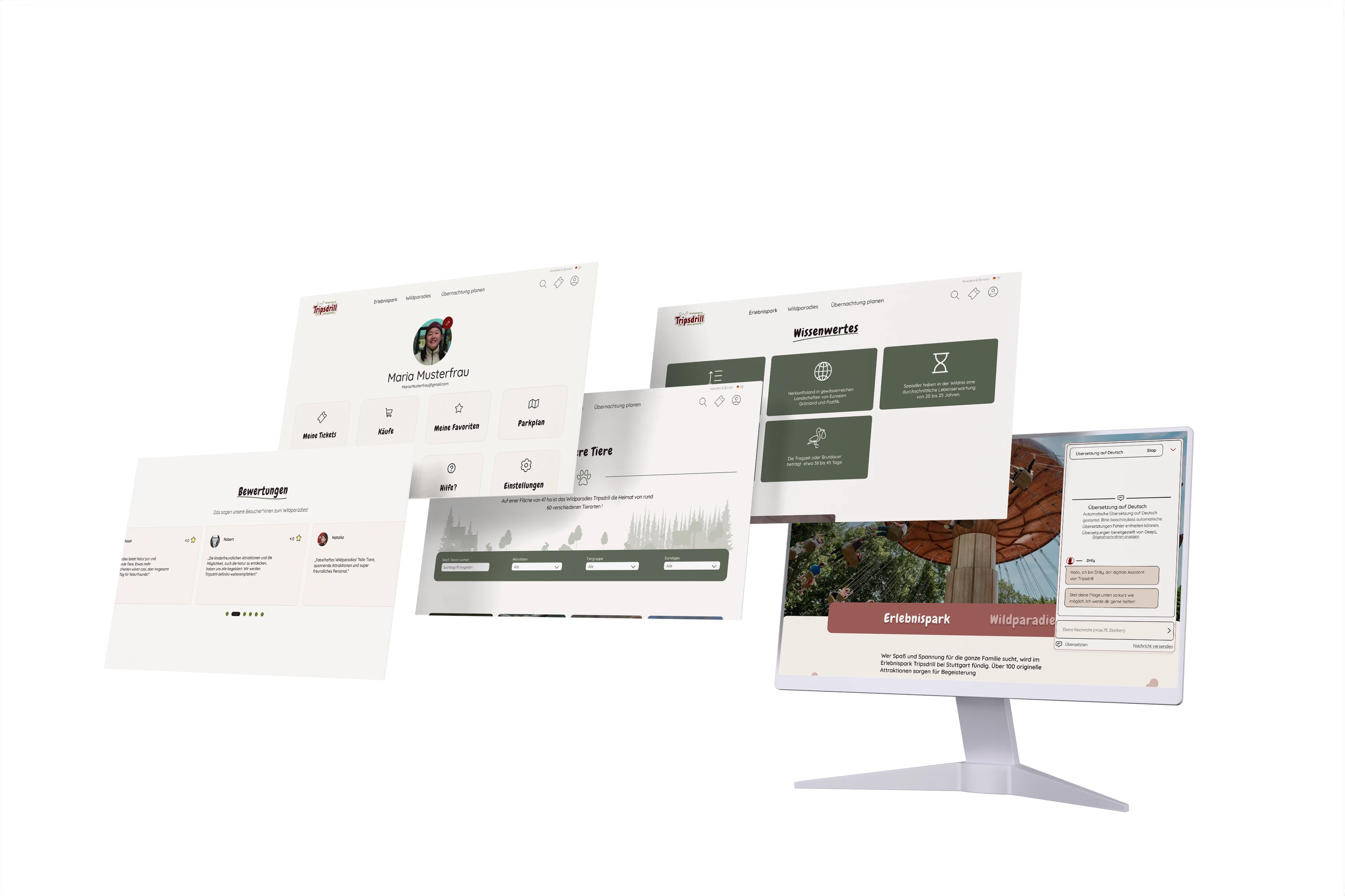 Redesigned screens across devices